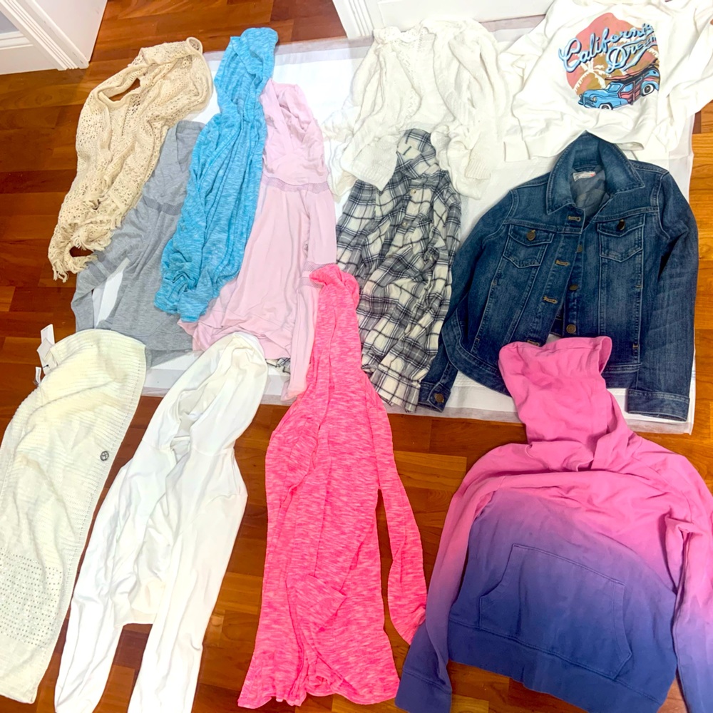 Girls Hoodies. Cardigans. Jacket and scarp